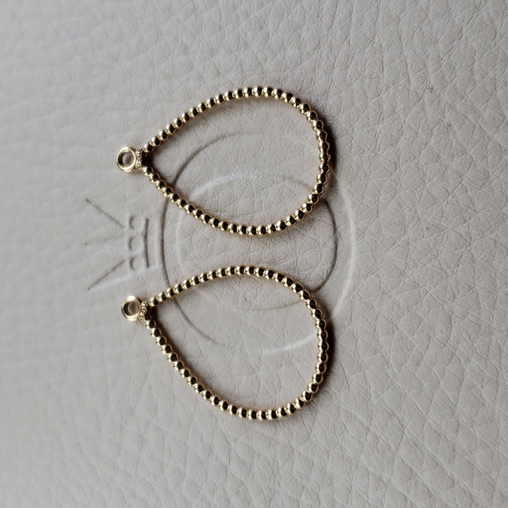 Pandora 14k Gold Twisted Teardrops dangle earrings